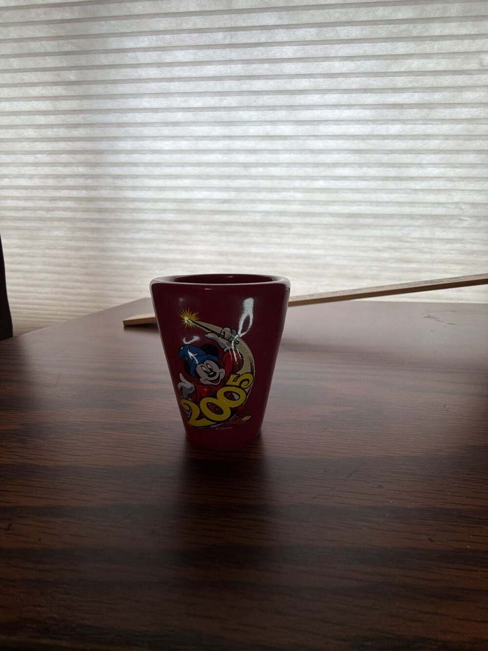Disney Parks 2005 California Adventure Sorcerer Mickey Mouse Ceramic Shot Glass